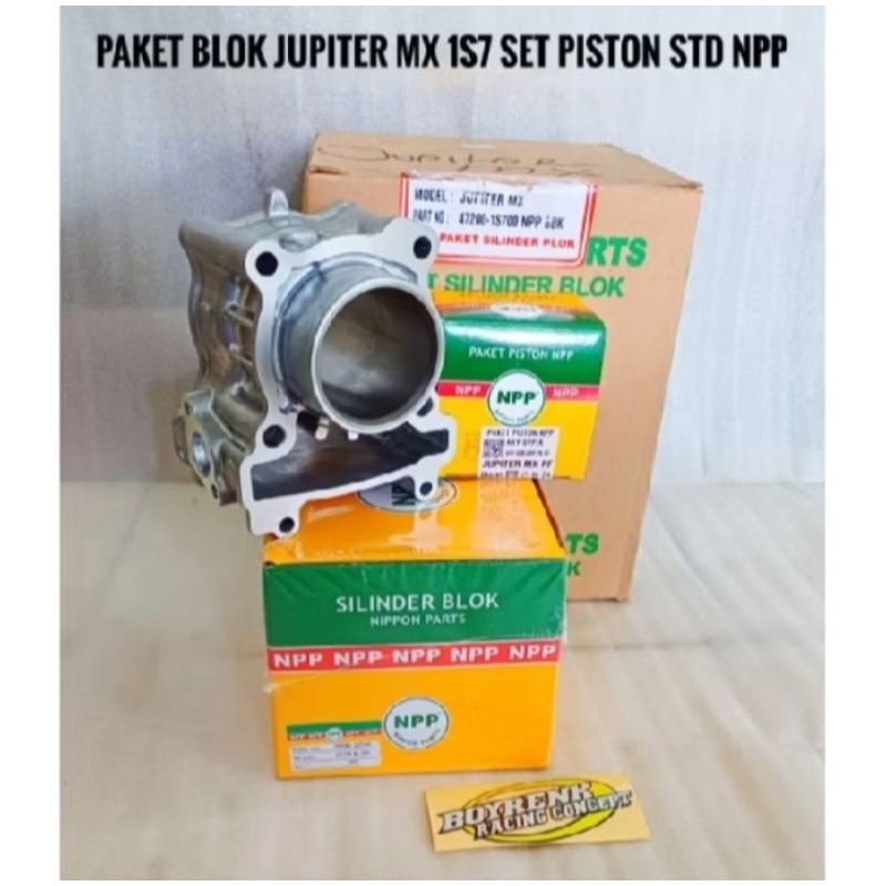 BLOK BORING SEHER SET JUPITER MX 1S7 SET PISTON STD NPP - BOYRENK RACING