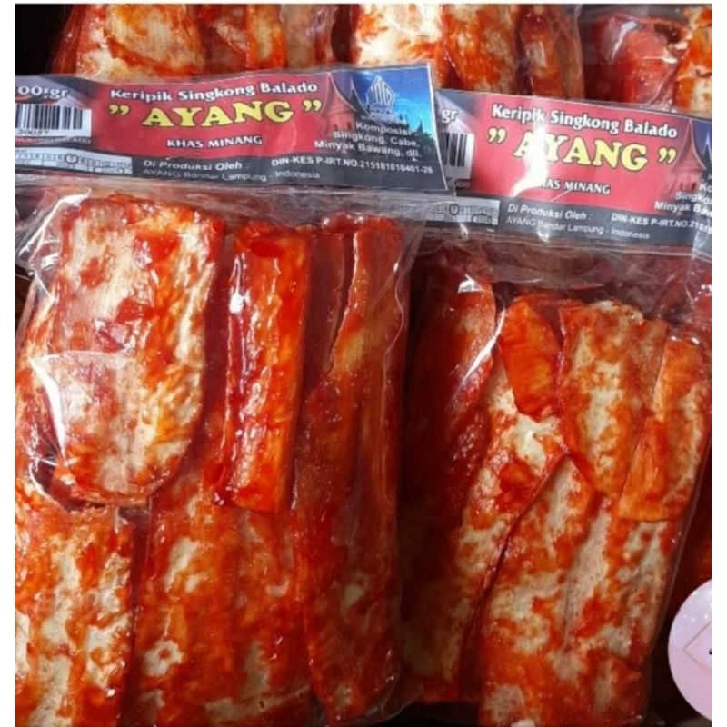 

Snack Cemilan Kripik Singkong Balado Khas minang kemasan 250gram