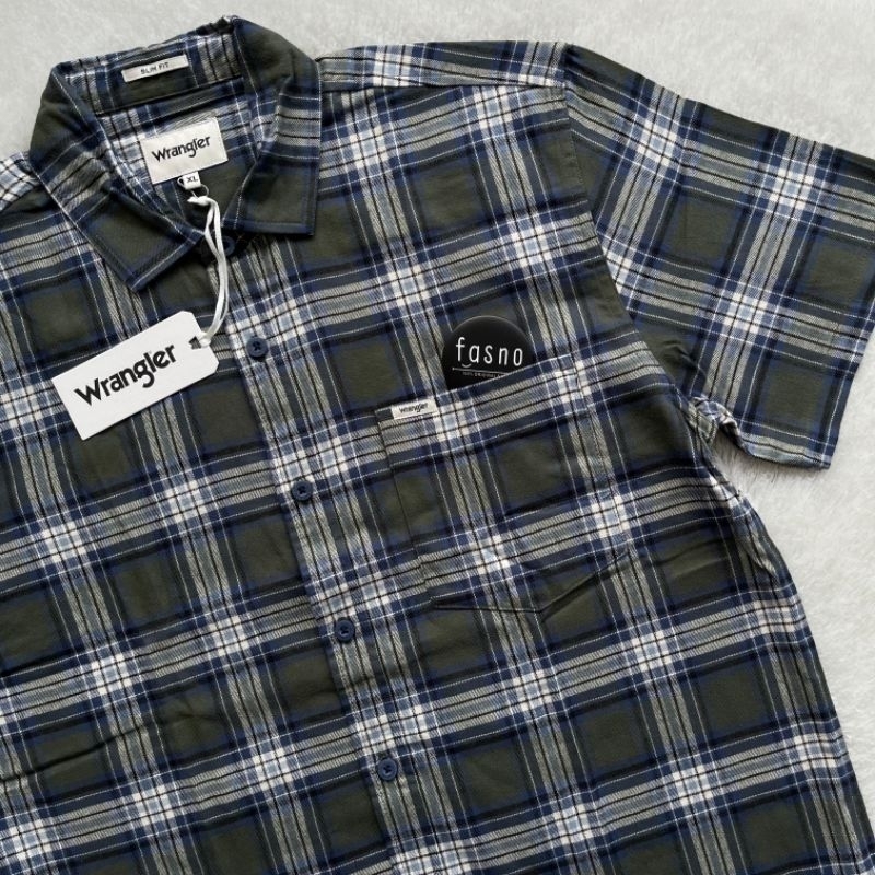 [NEW & ORIGINAL] ORIGINAL Wrangler Classic Flannel SS Shirt ■ SLIM FIT ■