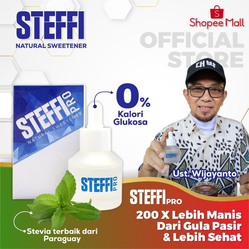 

Steffi Natural Sweetener 30mL - Halal BPOM | Pengganti Gula | Pencegah Diabetes