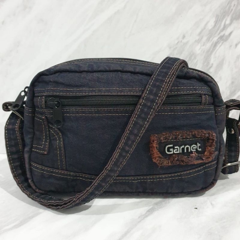 Tas selempang wanita bahan jeans denim