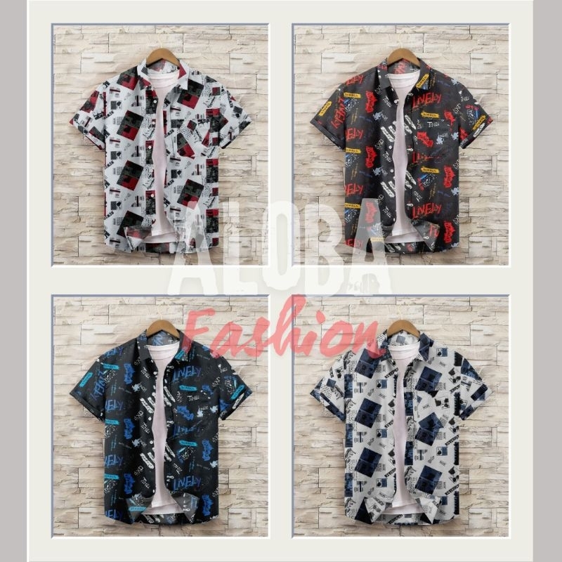 Terbaru Kemeja Motif Pria Dewasa / Hem Pria Casual Motif / Kemeja Hawai Kemeja Santai