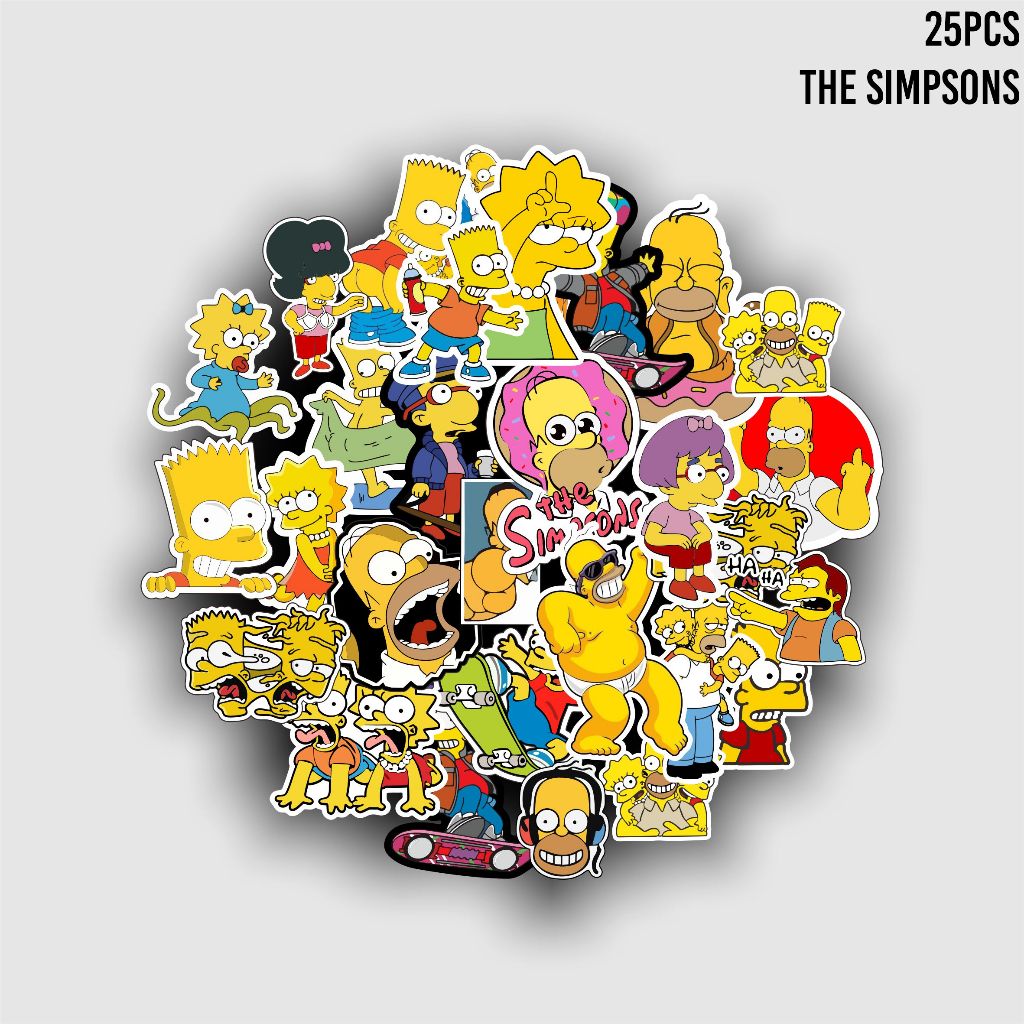 

25 PCS Sticker Pack Model The Simpsons - Stiker The Simpsons Waterproof