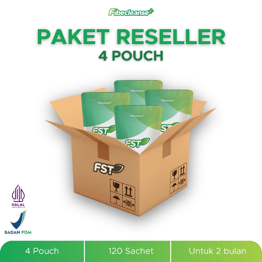

Fibecleanse Slimming Tea (FST) | Paket 2 Bulan Teh Hijau (4 Pouch @120 Amplop Tea Bag) | Teh Herbal | Teh Premium BPOM | Paket Slimming Tea 2 Bulan