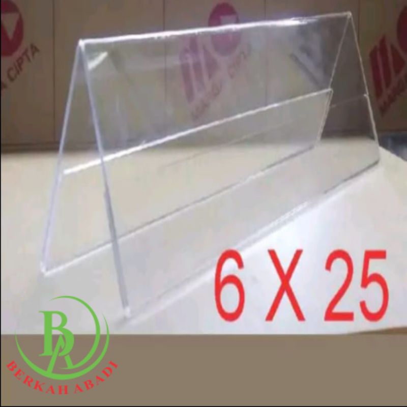 

ACRYLIC NAME PLATE/PAPAN NAMA AKRILIK MEJA (6X25) 2 SISI