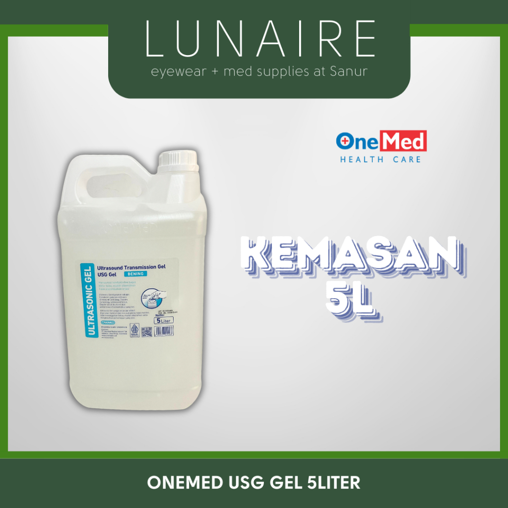 Ultrasonic Gel USG Gel 5 liter Transparant ONEMED - Cairan Untuk Transducer pada Pemeriksaan Ultraso