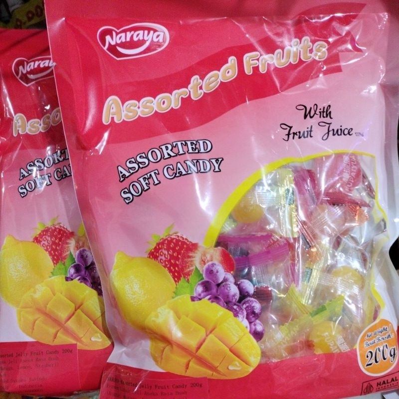 

NARAYA assorted fruits 200gr/jelly ball fruits 200gr