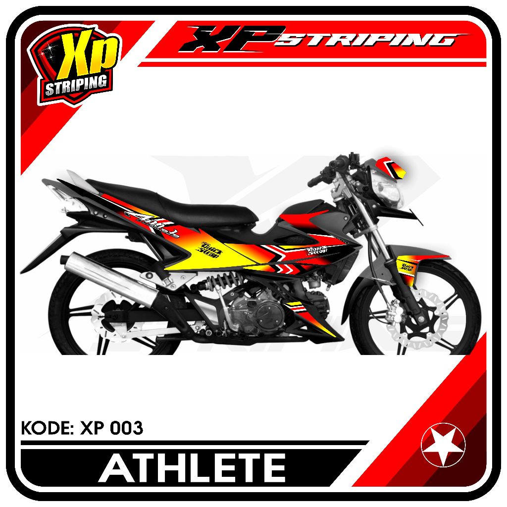 Striping Athlete - Sticker Striping Kawasaki Athlete Desain Racing XP.03