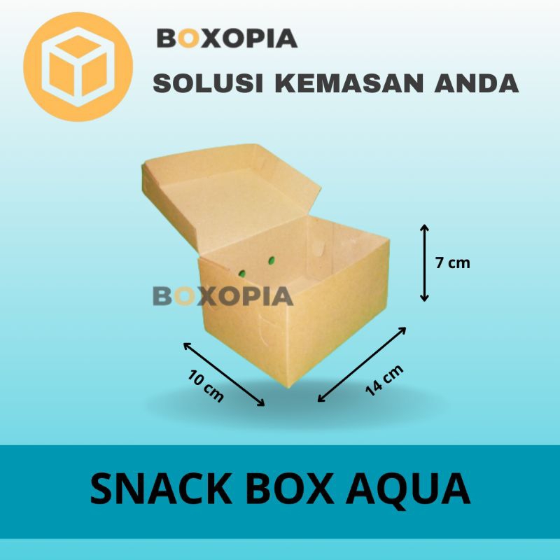 

Snack box kraft M 14×10×7cm 310gsm / Dus pengajian / Dus snack / Dus makanan| isi 25 pcs