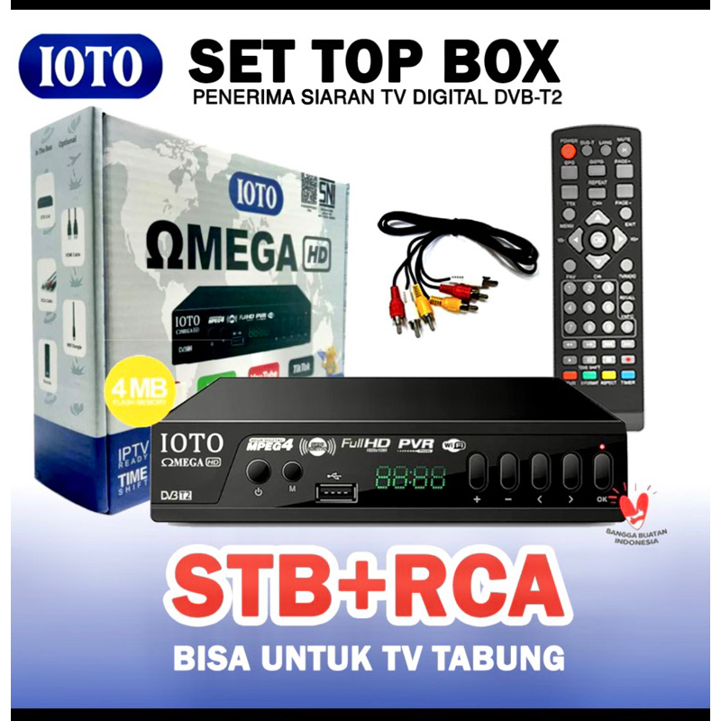 STB IOTO OMEGA SET TOP BOX IOTO OMEGA DVB T2 SNI CHIPSET SUNPLUS