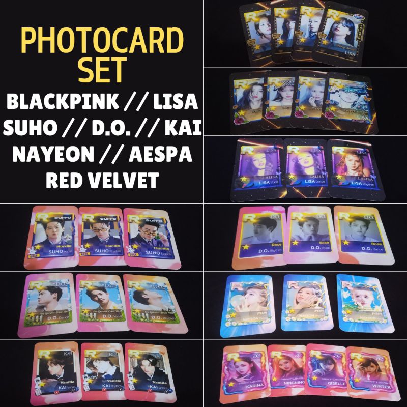 PHOTOCARD BLACKPINK AESPA EXO TWICE RED VELVET // R CARD SUPERSTAR SM JYP YG