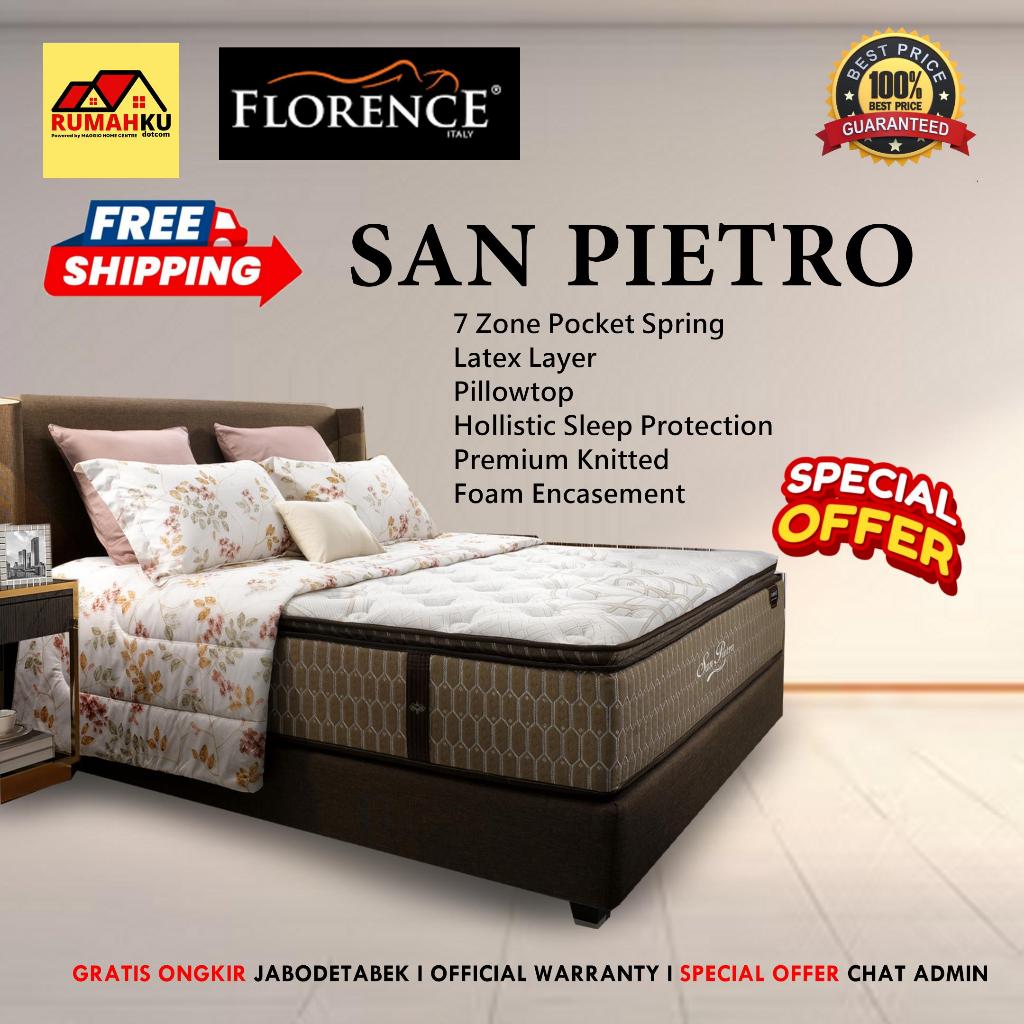 KASUR SPRINGBED FLORENCE - KASUR SPRINGBED LATEX - KASUR LATEX - SAN PIETRO - FLORENCE