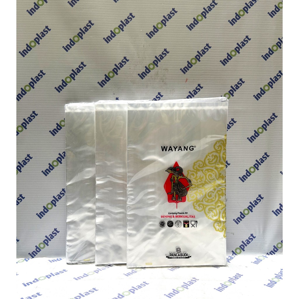 Plastik Bening Cap Wayang Ukuran 15x25x05
