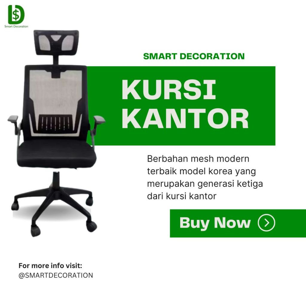 Kursi Kantor Mesh Modern Terbaik Model Korea