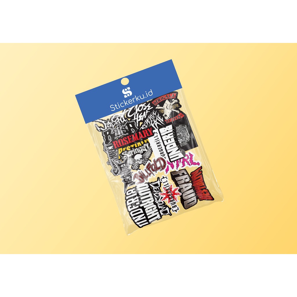 

22pcs Sticker Pack Lokal Band Deadsquad Indie Sticker Seringai Aesthetic Laptop Vol 6
