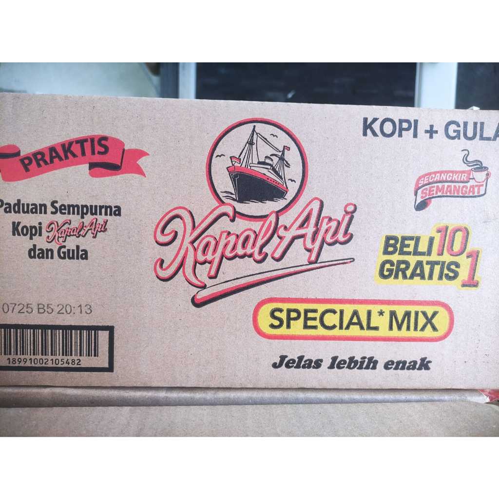 

Kapal Api Special Mix Kopi Instan 24 g [1renceng 10 sachet + 1] 1 dus isi 132 pcs