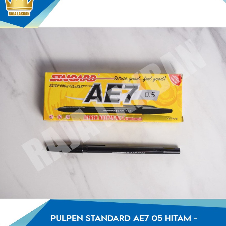 

FASH SALE Pulpen Standard AE7 5 Hitam 1 Lusin 12 Pcs