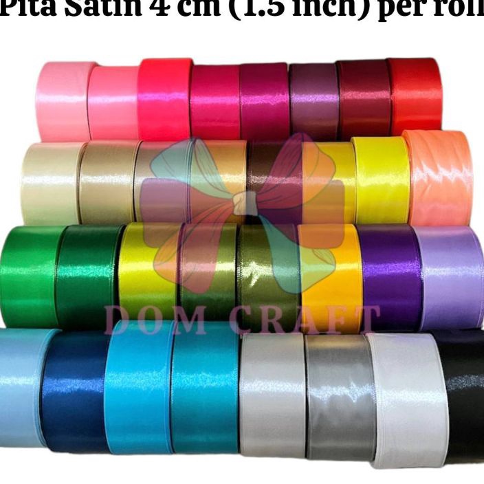 

BARANG ORIGINAL PITA SATIN 15 INCH LEBAR 4 CM PER ROLL