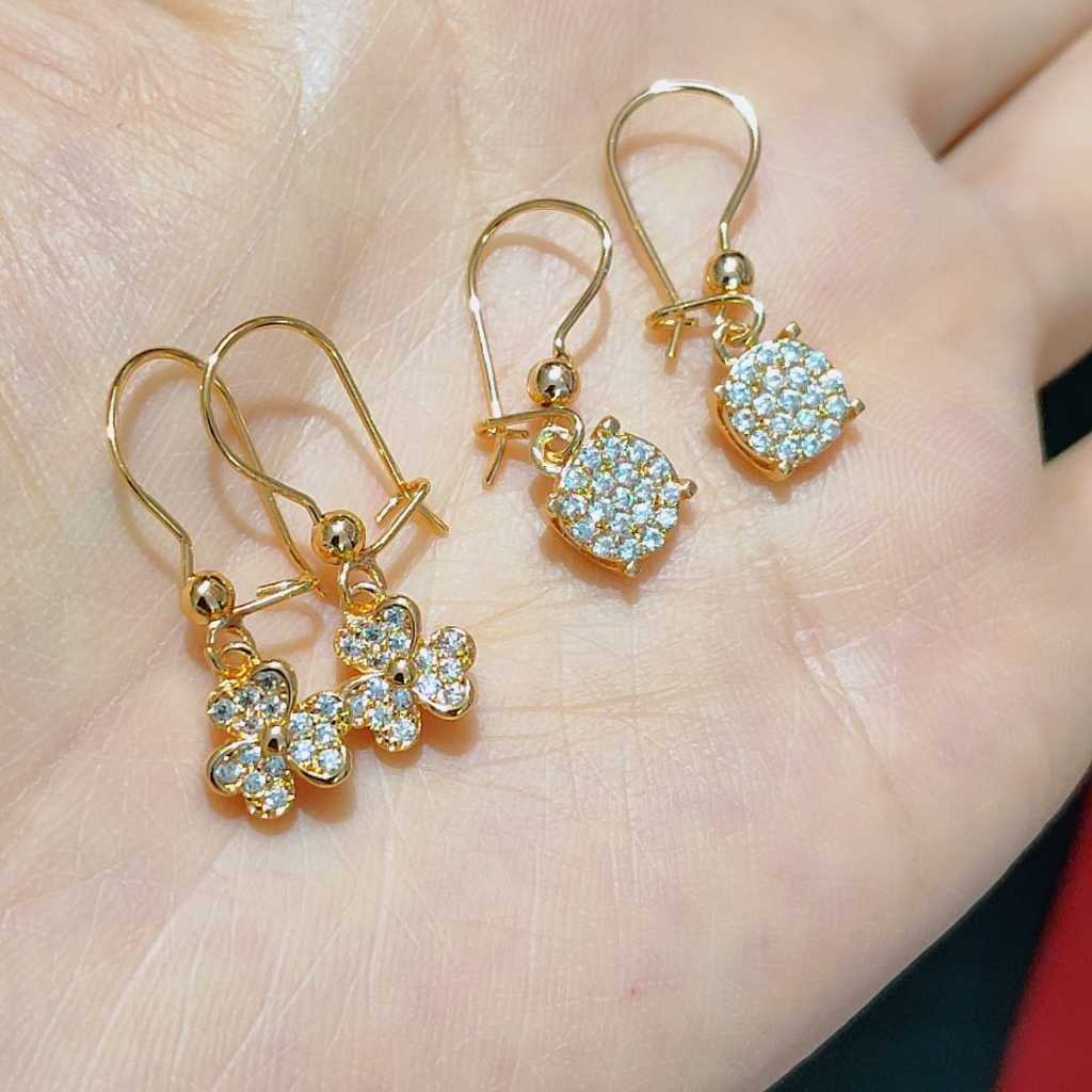 Anting kait anting permata anti karat 2 variasi terbaru-bestjewelry