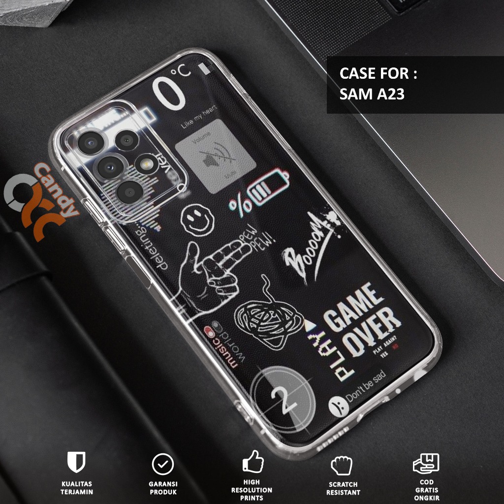 Case SAMSUNG A23 - Casing SAMSUNG A23 Motif NASTIK - Softcase Premium Fourside - Bening Transparant 