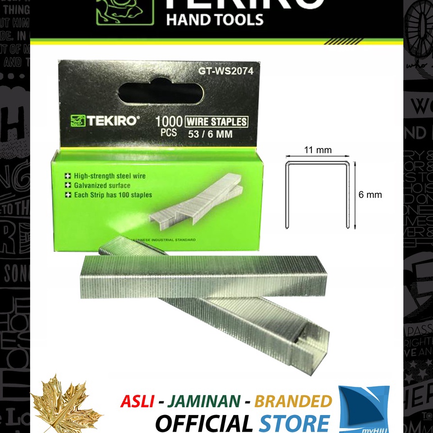 

PROMO TERPOPULER Isi Staples Tembak Type 53 Uk 6 8 mm Isi 1 pcs Heavy Duty Stapler Refill TEKIRO