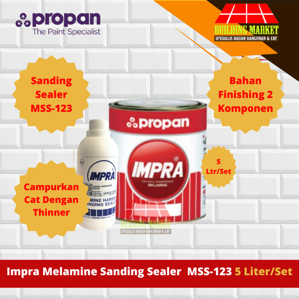CAT DASAR KAYU PROPAN IMPRA MELAMINE SANDING SEALER MSS 123 PROPAN 5 LITER