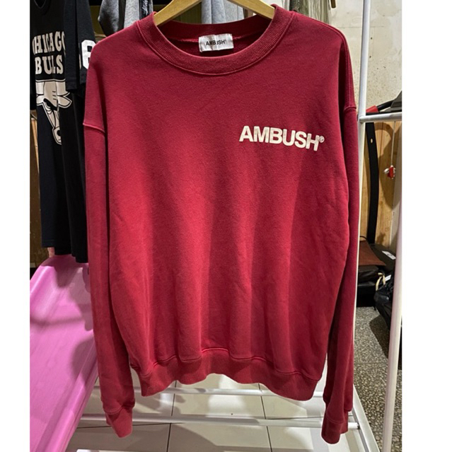 crewneck ambush japan / ambush ssense exclusive red sweatshirt