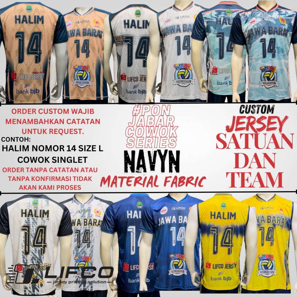 LIFCO JERSEY ORIGINAL CUSTOM JABAR SERIES COWOK PON 2024 (FREE REQUEST NAMA.NOMOR.UKURAN)