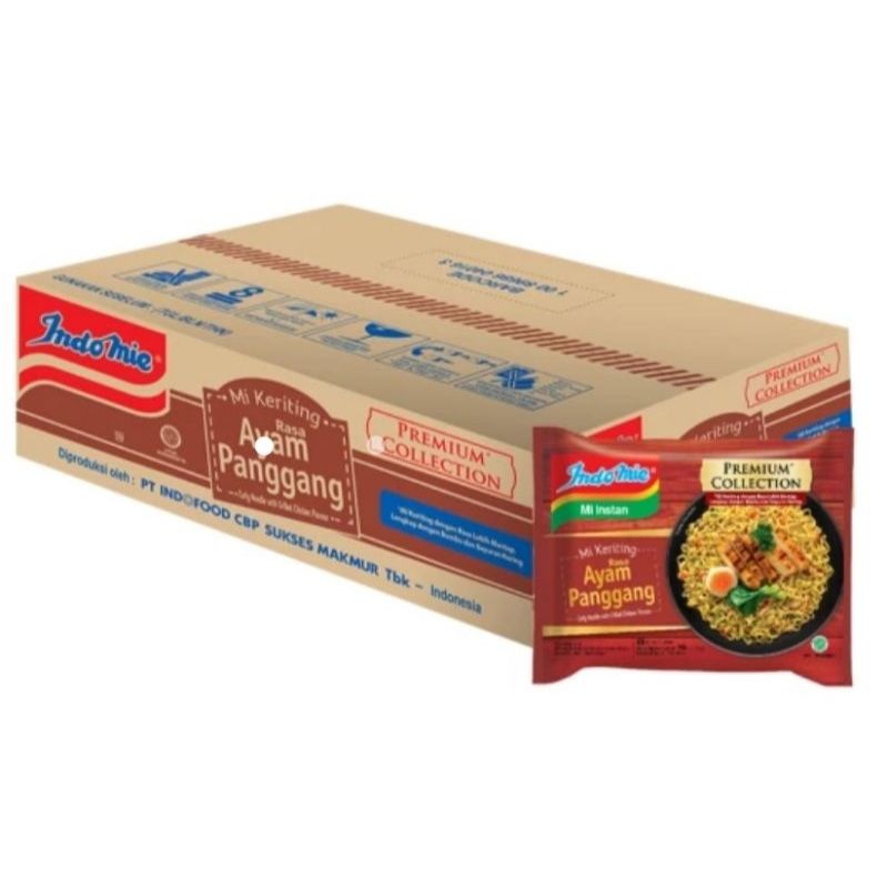 

NOODLES/MIE INSTANT INDOMIE MI KERITING GORENG RASA AYAM PANGGANG DUS ISI 20 PCS