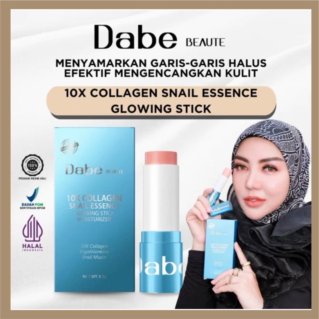 Lendir siput Dabe beaute 10x COLLAGEN SNAIL GLOWING STICK