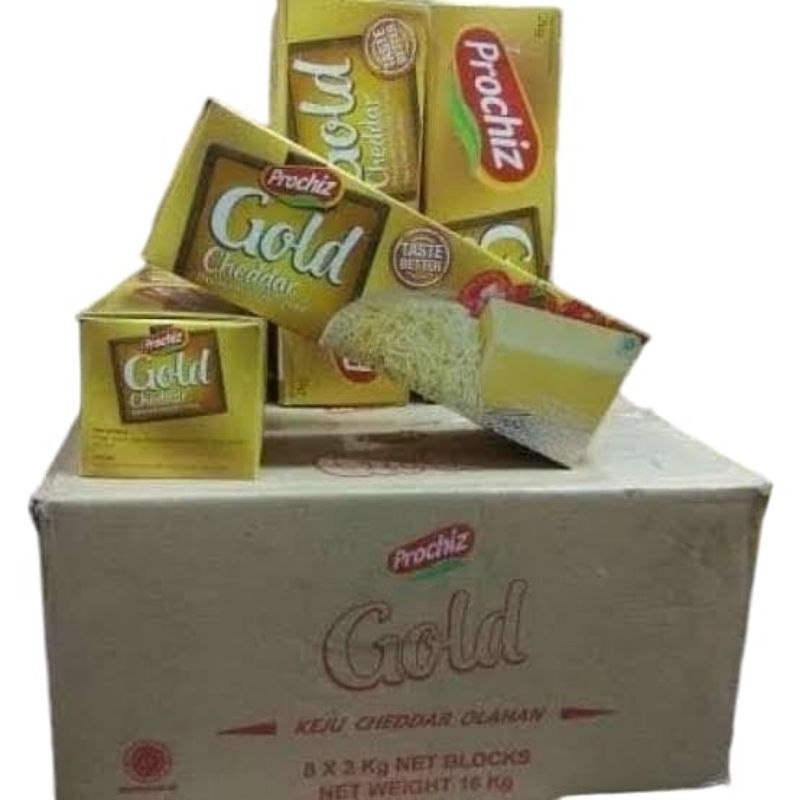 

Prochiz Gold 1 karton keju cheddar 2kg