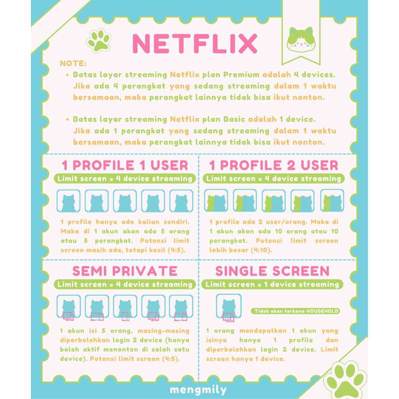 Netflix private sharing murah