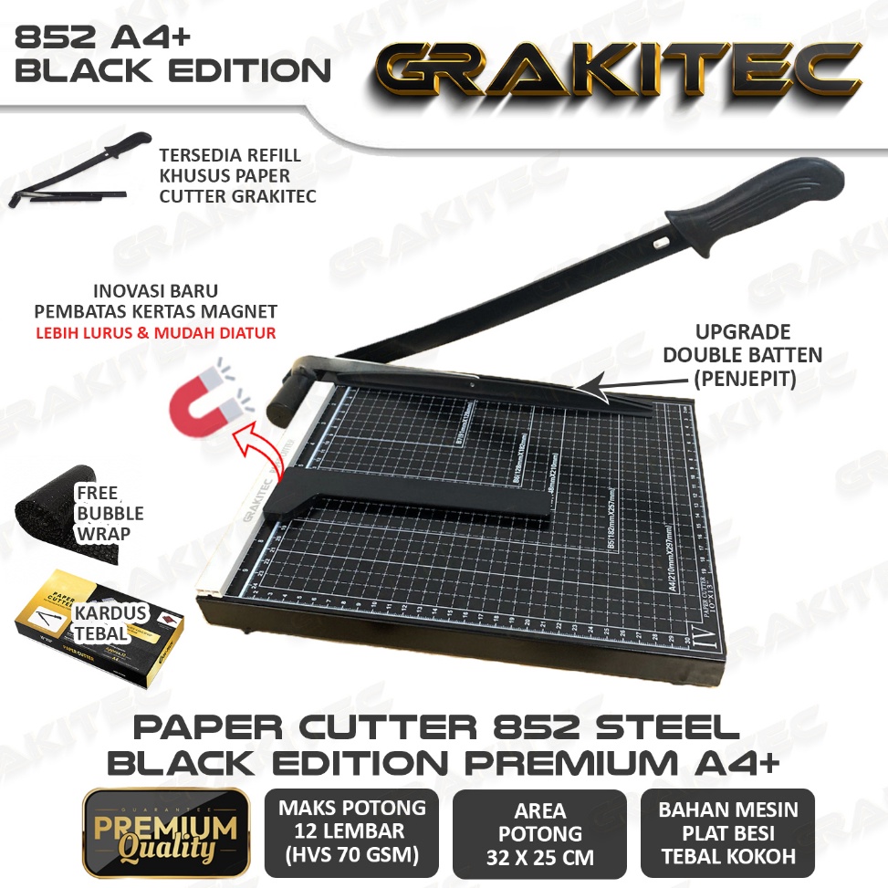 

Ready Istimewa Paper Cutter A4 Alat Potong Mesin Pemotong Kertas HVS Sticker Dos PVC Card Yellow Board Art Paper Vinyl Bontax Camel Kertas