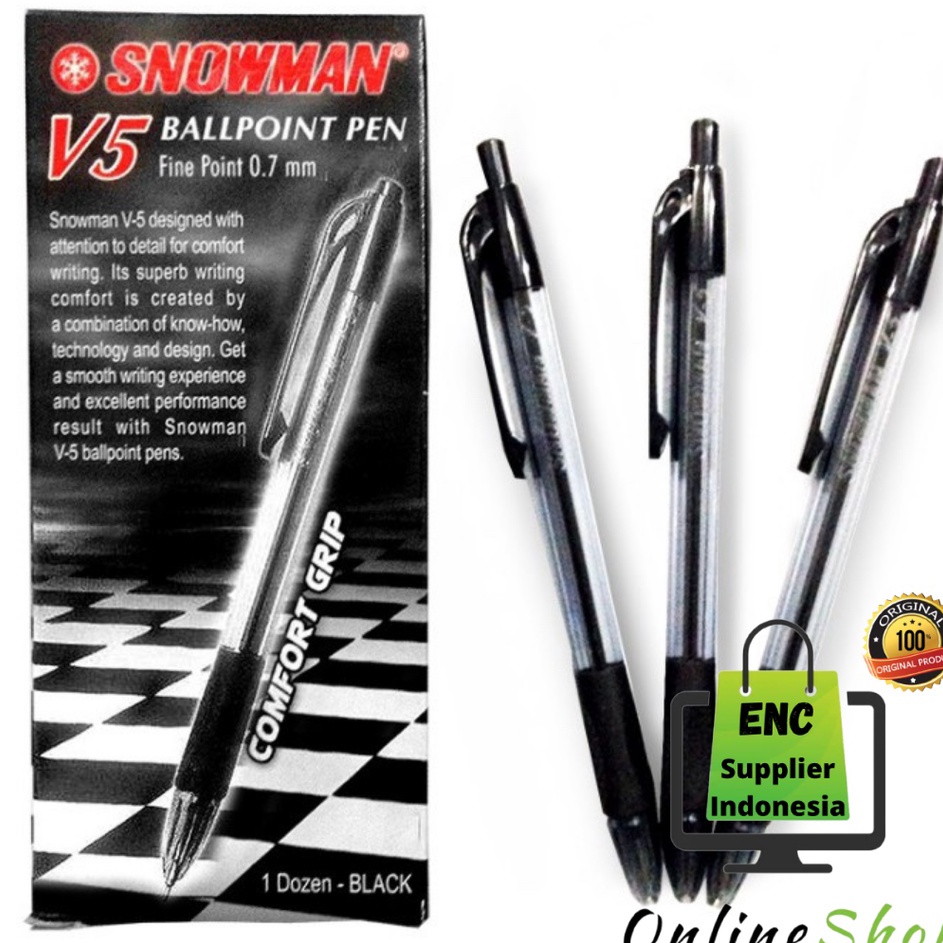 

PRODUCT TERMURAH snowman 6 buah Pen v5 snowman bolpen cetrek v5 7 mm mekanik pencet 7mm v 5 per 6 pcs encsup
