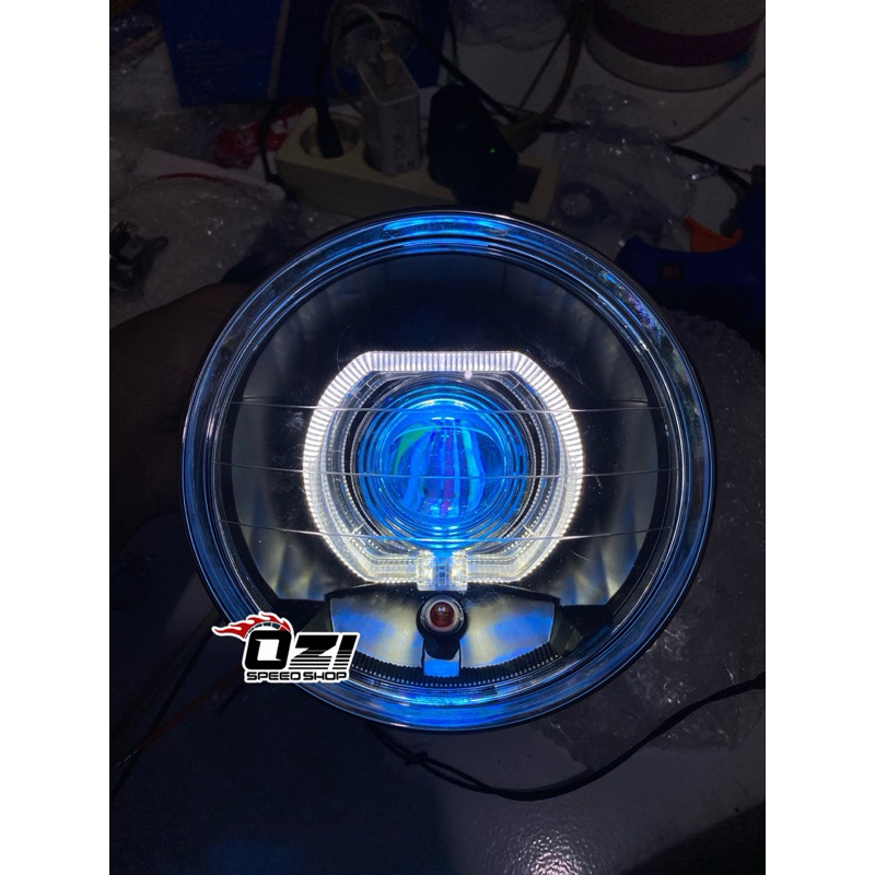 lampu tiger revo satu set billed projie devil ice blue lampu depan tiger revo custom