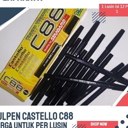 

TERMURAH TERMURAH Pulpen Standard Murah C 88 Pen Standart Castello C88 ISI 13