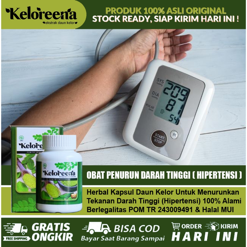 Obat Darah Tinggi Herbal Obat Penurun Darah Tinggi Hipertensi - Kelorena Ekstrak Daun Kelor Original
