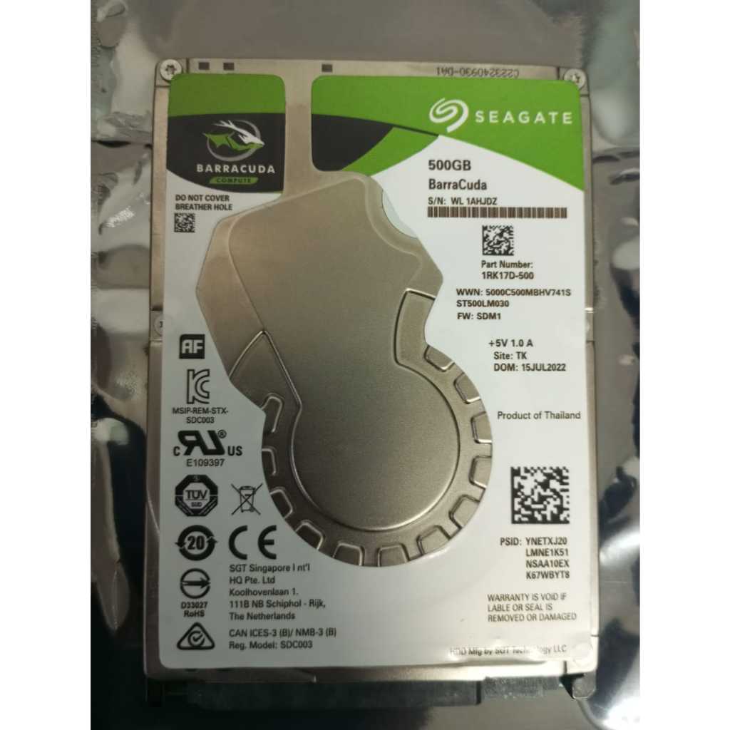 Hardisk 500GB BarraCuda Sata 2,5" Baru HDD 500GB Laptop Notebook ps Second