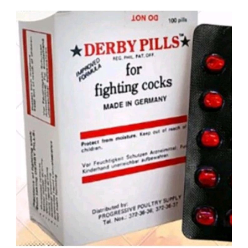 Derby Pills Vitamin Ayam Taji Ayam Bangkok Import 5butir