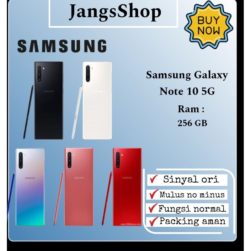 Samsung Galaxy Note10 5G Second Handphone 5G Mulus Original
