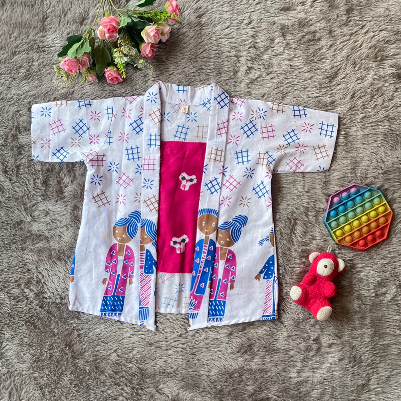 ATASAN KEBAYA BATIK ANAK BU TEJO PINK BAHAN KATUN PREMIUM MURAH