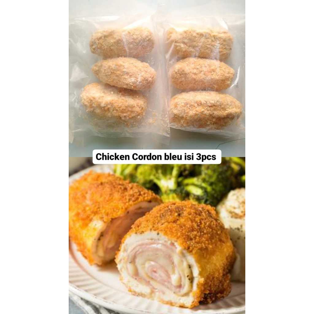 

Chicken cordon bleu isi 3pcs (frozen)