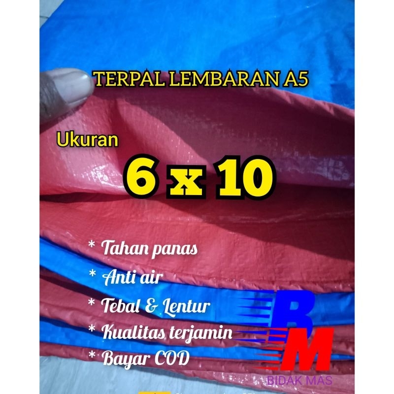Terpal lembaran A5 6x10 6x6 5x7  terpal teruk tenda
