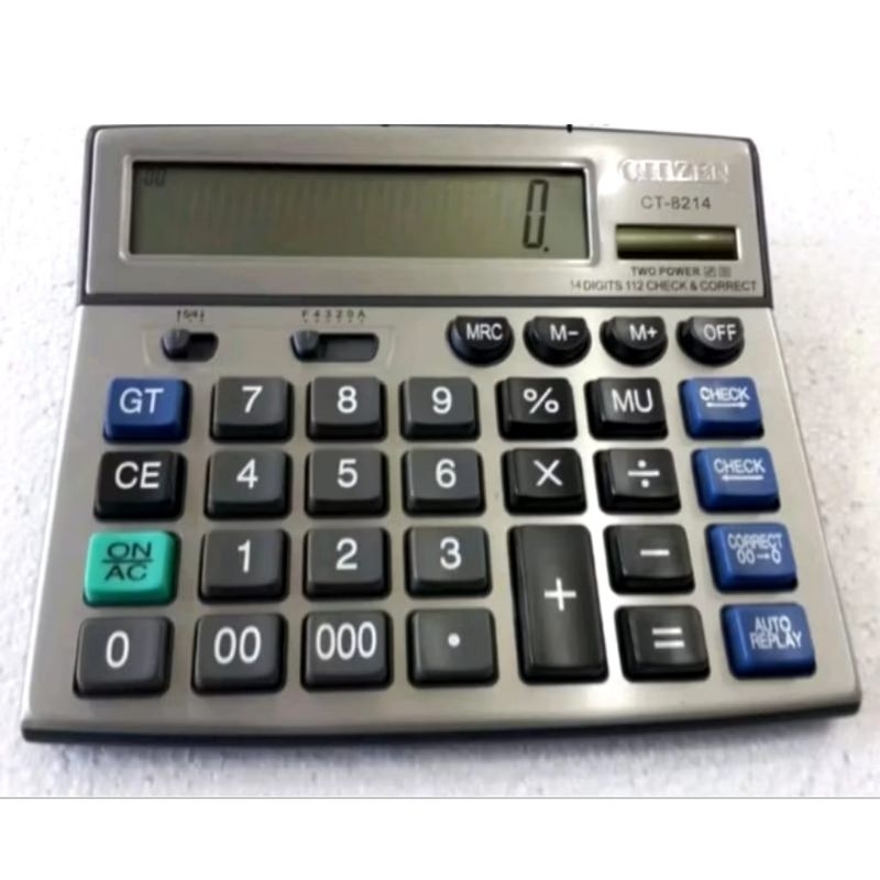 

Kalkulator Dagang Citizen CT-8214 Besar Kalkulator 14 Digit CT 8214