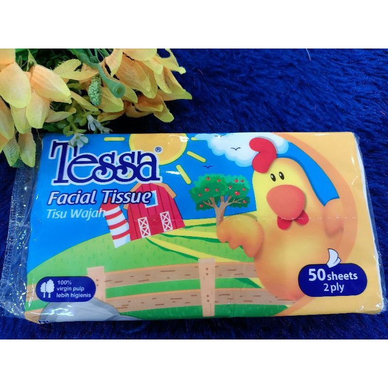 TESSA FACIAL TISSUE 50 SHEETS