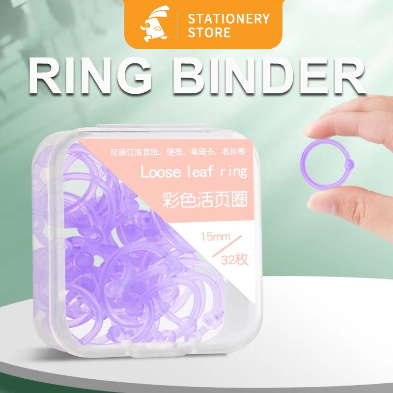 

Ring Binder Binding Easy Ring BESAR warna untuk Loose leaf A4 A5 B5 Cincin Lingkaran / Strip Pengikat Lingkaran-Rabbit Stationery