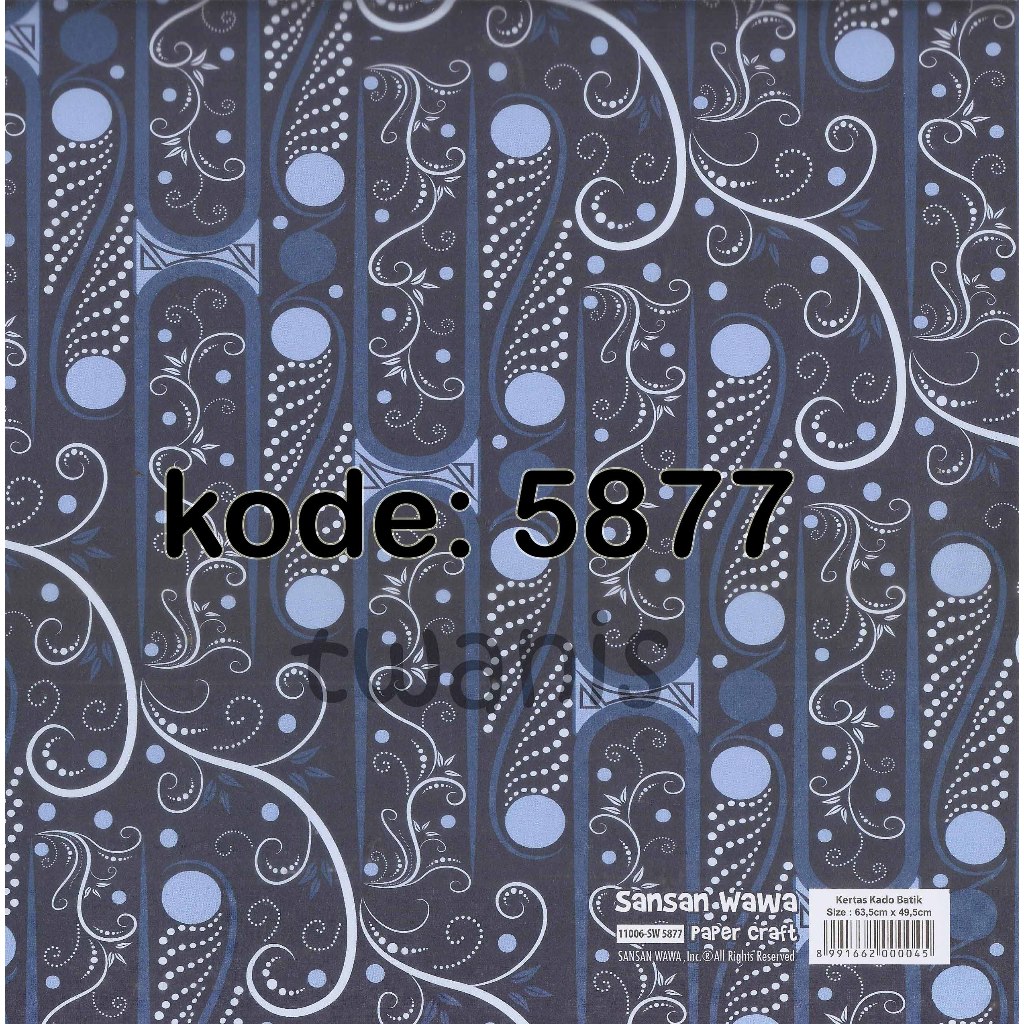 

Kertas Kado Batik Sanwa kode 5877 Eceran Khusus Jogja kirim Kurir Instan