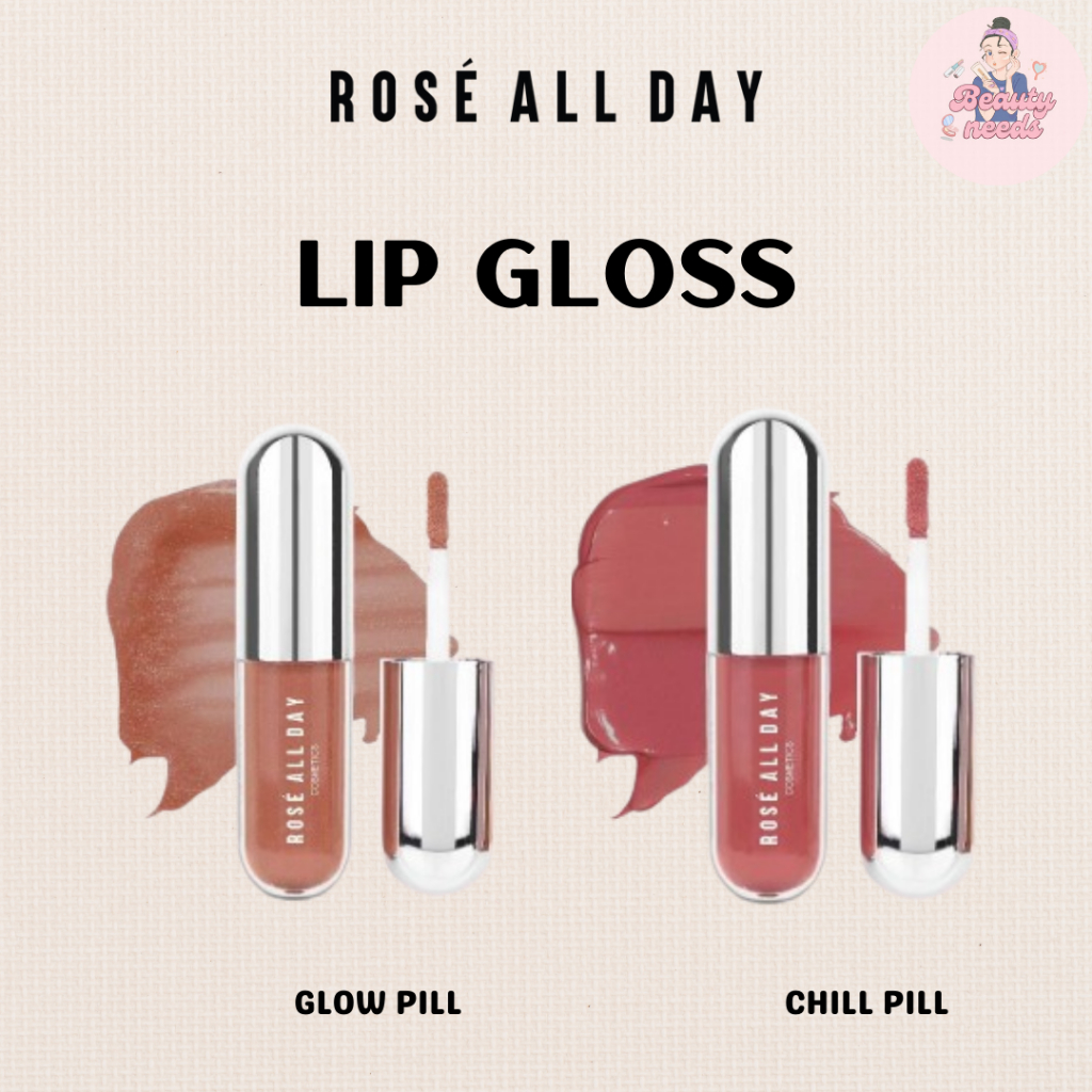 ROSE ALL DAY LIP GLOSS GLOW PILL & CHILL PILL