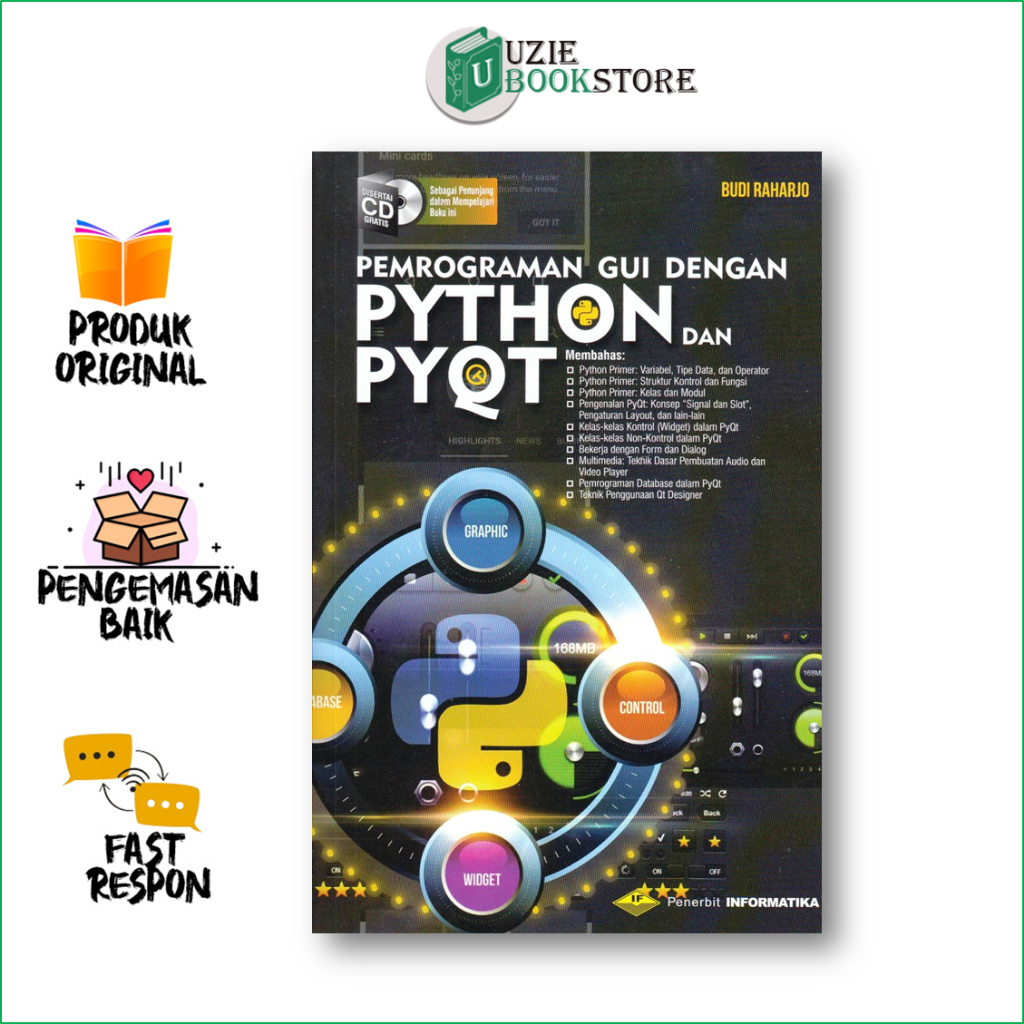 Pemrograman GUI dengan Python dan PYQT + CD