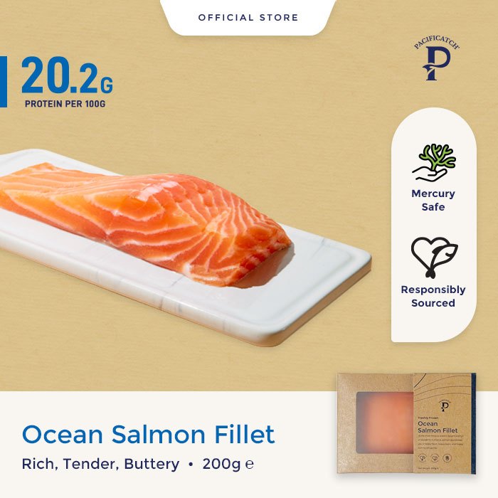 

Pacificatch Ocean Salmon Fillet | 20.2G Protein per 100G